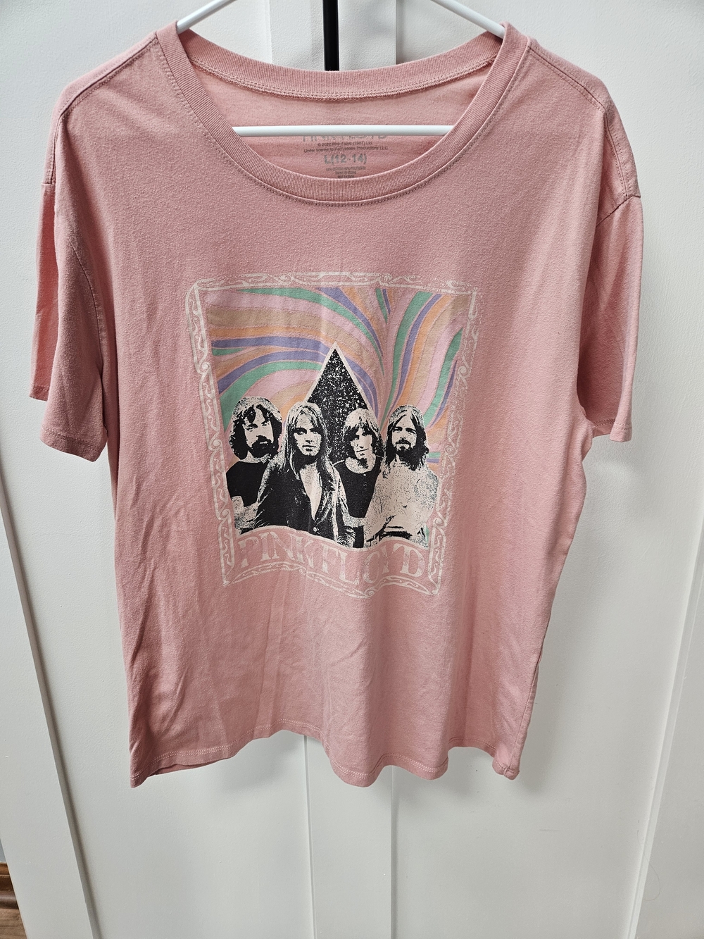 Pink Floyd Women’s Short Sleeve Graphic Tee in Soft Pink